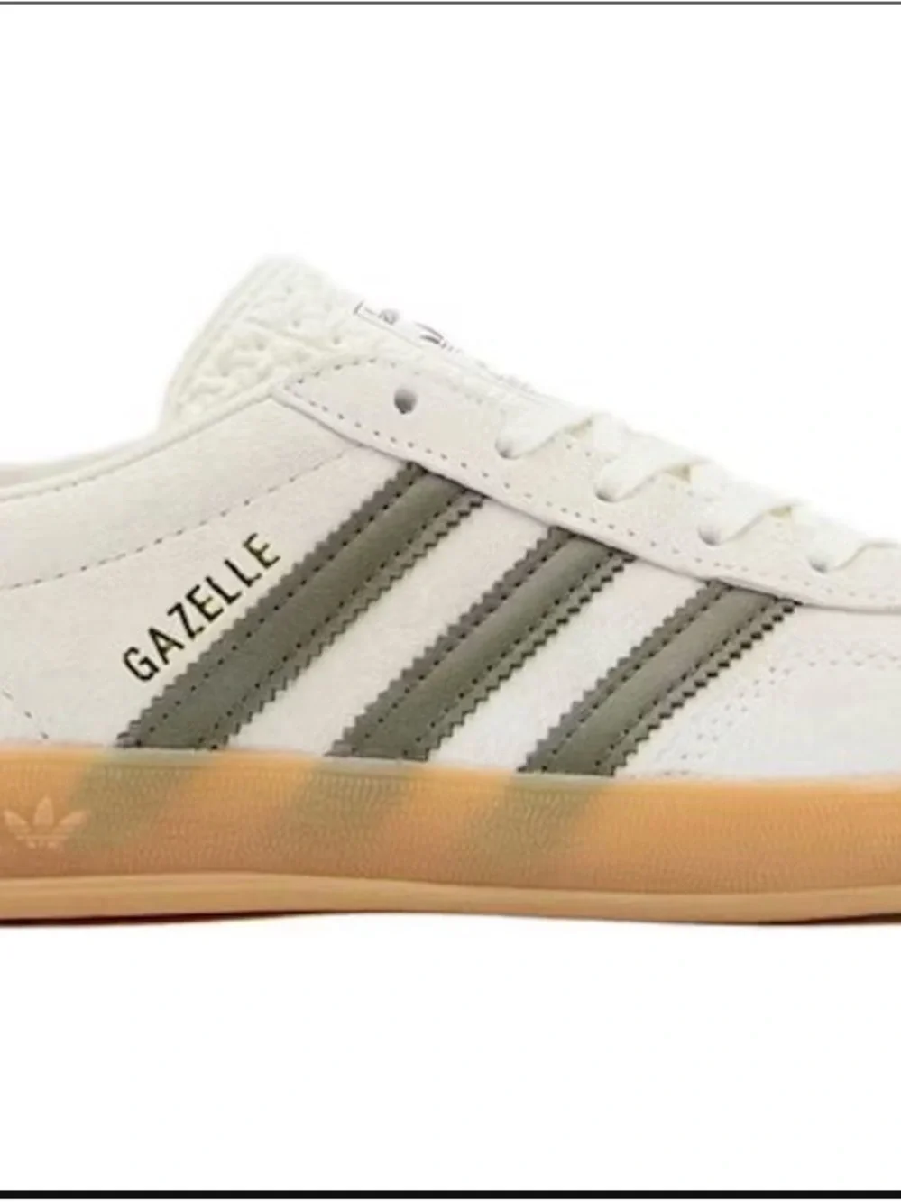 Adidas gazelle sneaker ~cream/olive~ size 7.5 New in Box! - Picture 1 of 3